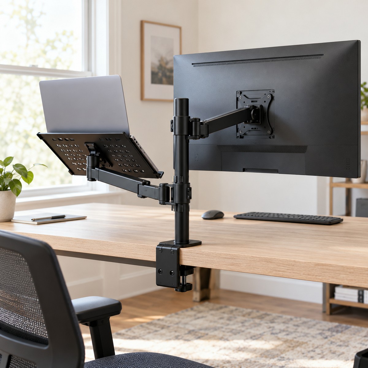 Monitor Arm with Laptop Tray — view 2